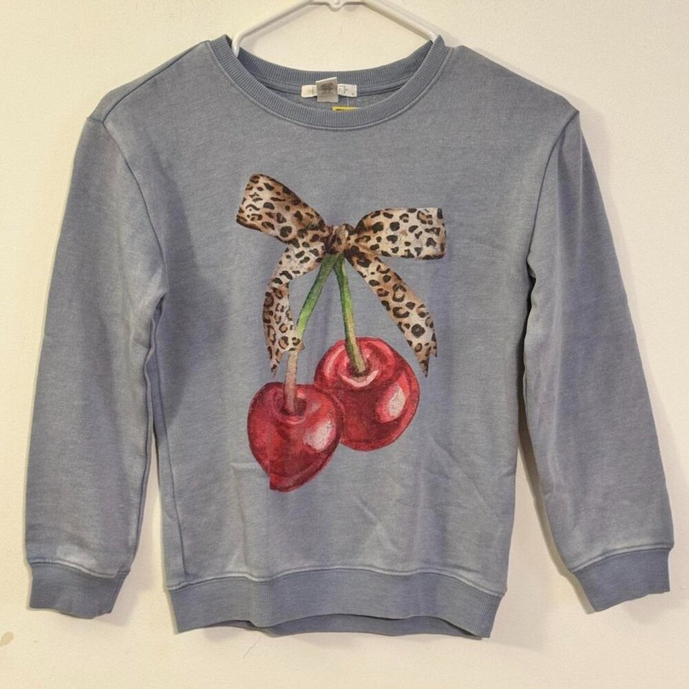 ull Tilt from Tillys Girl’s Grey crewneck sweatshirt with cherries BNWT